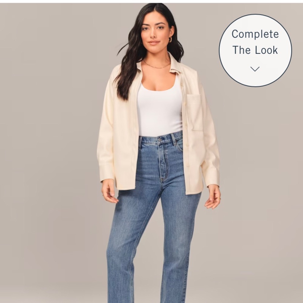 Abercrombie & Fitch ankle straight ultra high rise - curve love